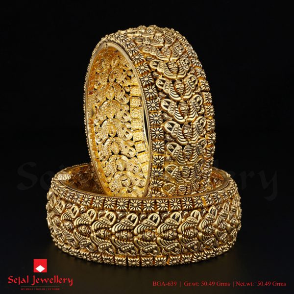 Antique Plain Jewellery Bangles BGA-639