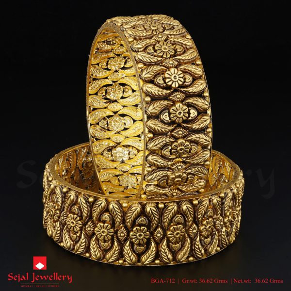 Antique Plain Jewellery Bangles BGA-712