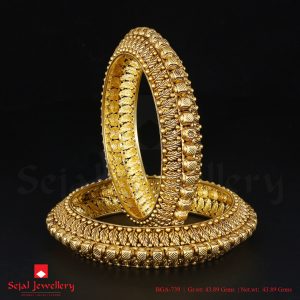 Antique Plain Jewellery Bangles BGA-739