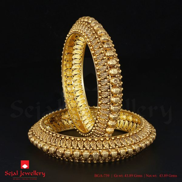 Antique Plain Jewellery Bangles BGA-739