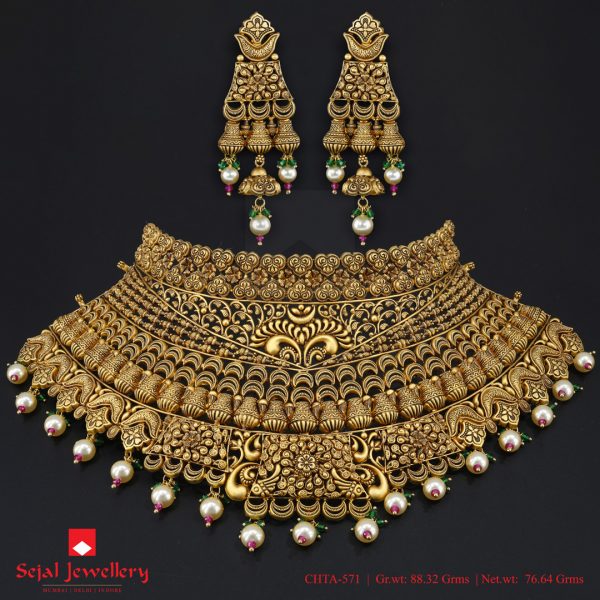 Antique Plain Jewellery Choker Set