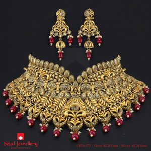 Antique Plain Jewellery Choker Set CHTA-573