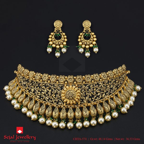 Antique Plain Jewellery Choker Set