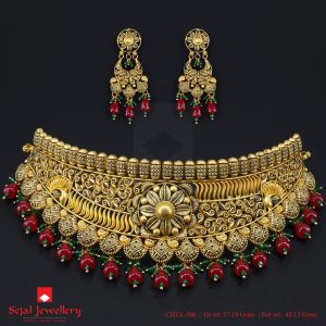 Antique Plain Jewellery Choker Set CHTA-586