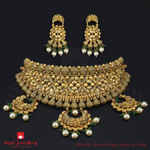 Antique Plain Jewellery Choker Set CHTA-587