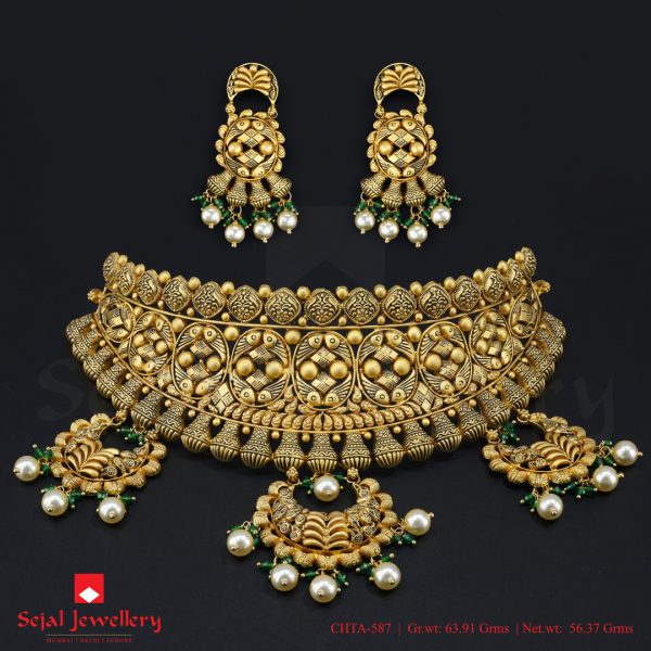 Antique Plain Jewellery Choker Set