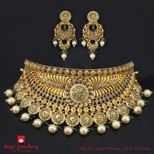 Antique Plain Jewellery Choker Set CHTA-592