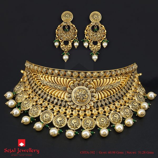 Antique Plain Jewellery Choker Set