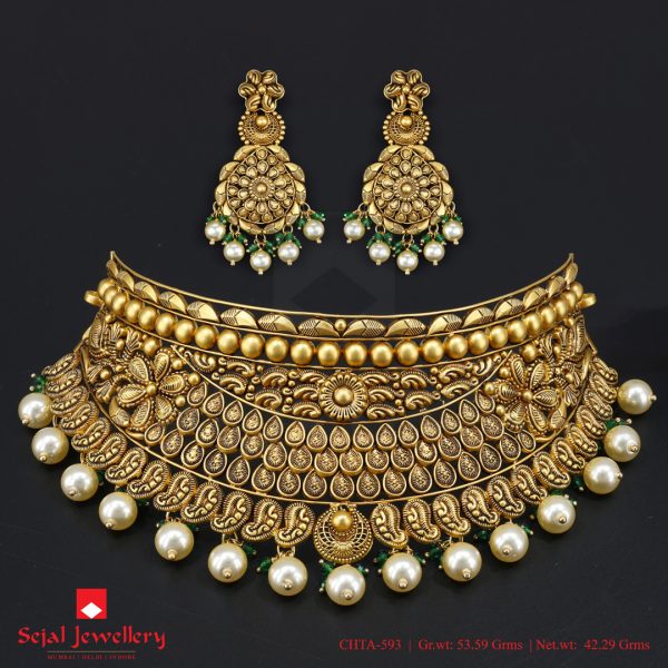 Antique Plain Jewellery Choker Set