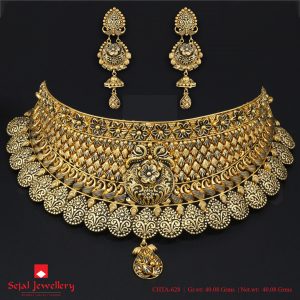 Antique Plain Jewellery Choker Set CHTA-628