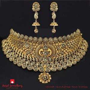 Antique Plain Jewellery Choker Set CHTA-629