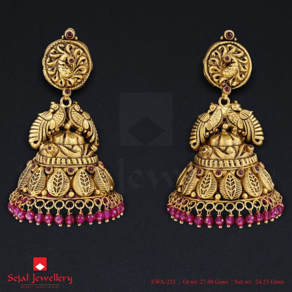 Antique Plain Jewellery Ear Tops EWA-255
