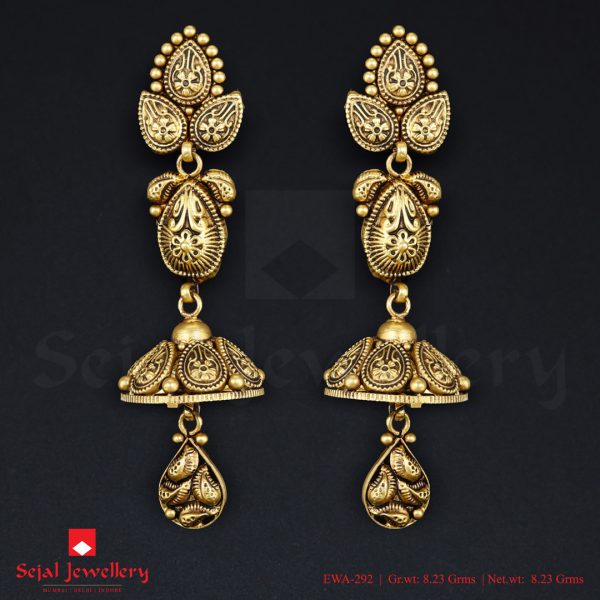 Antique Plain Jewellery Ear Tops EWA-292