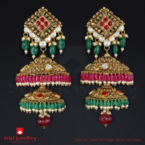 Antique Jewellery Ear Tops EWA-314