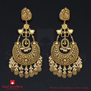Antique Jewellery Ear Tops EWA-346