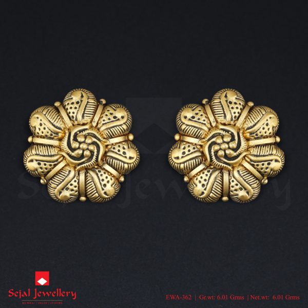 Antique Plain Jewellery Ear Tops EWA-362