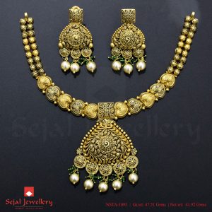Antique Plain Jewellery Necklace Sets NSTA-1093