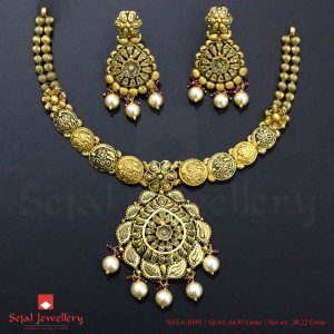 Antique Plain Jewellery Necklace Sets NSTA-1099