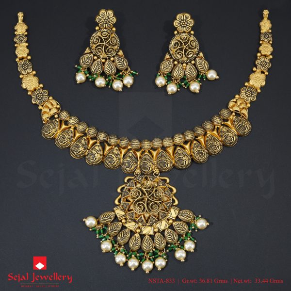 Antique Plain Jewellery Necklace Sets NSTA-833