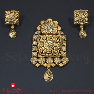 Antique Plain Jewellery Pendant Sets PSTA-488