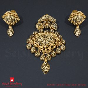 Antique Plain Jewellery Pendant Sets PSTA-491