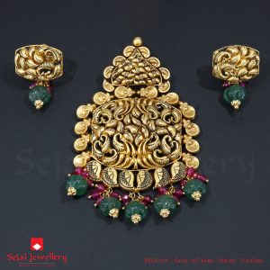 Antique Plain Jewellery Pendant Sets PSTA-510
